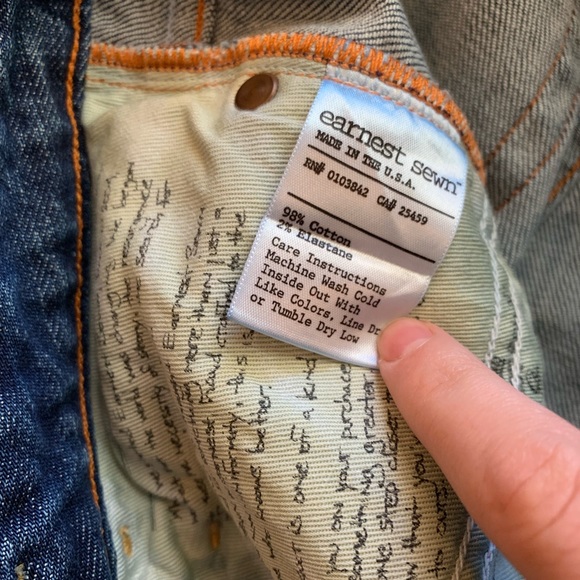 Earnest Sewn Lightly Distressed Slim Bootcut 34” - Picture 5 of 8